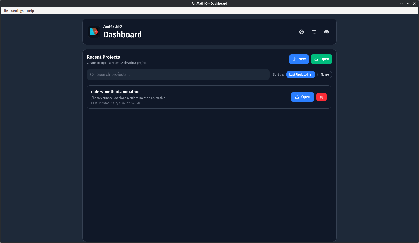 AniMathIO Dashboard Overview