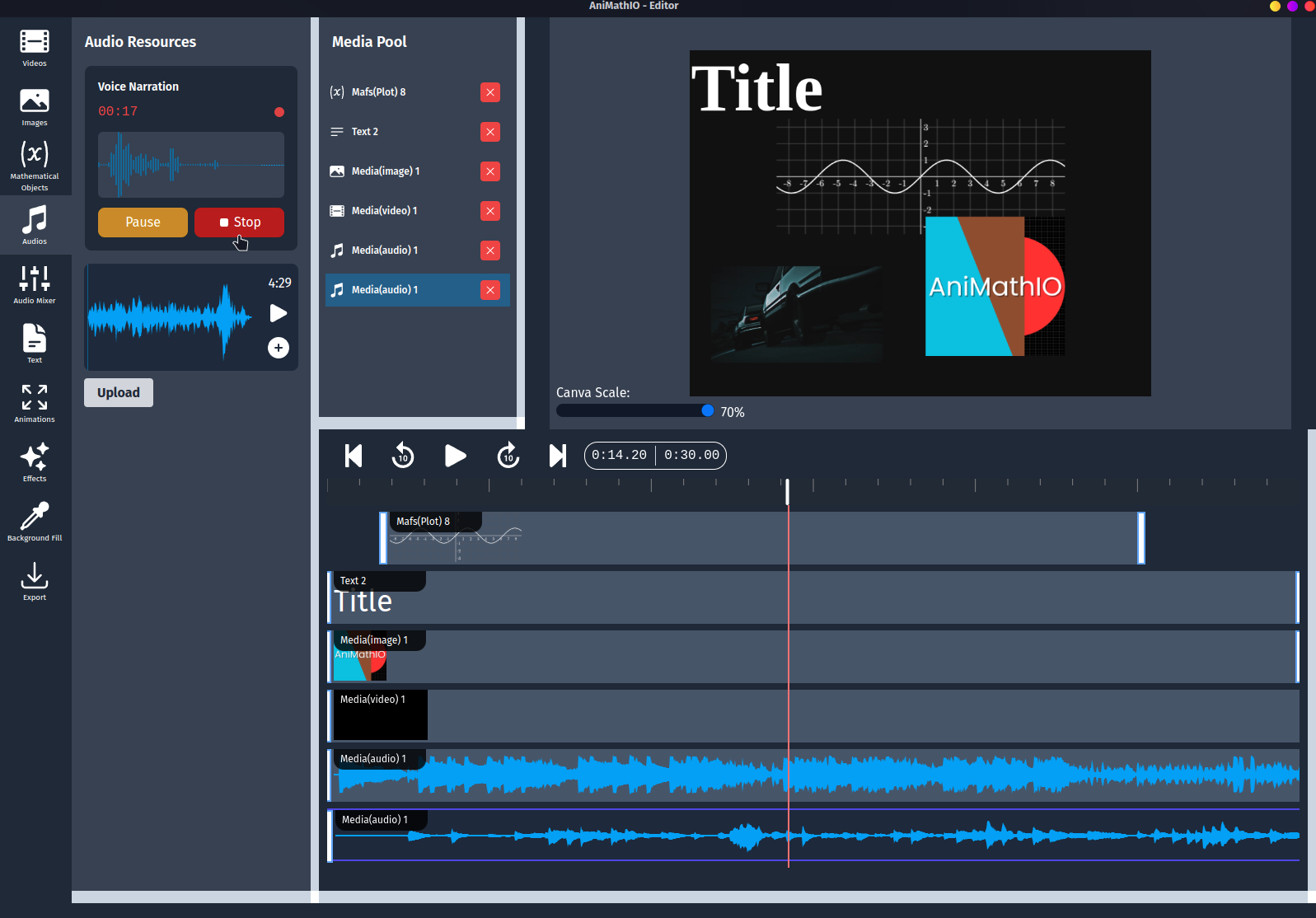 Recording Audio Stop